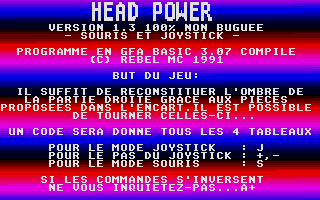 Head Power atari screenshot